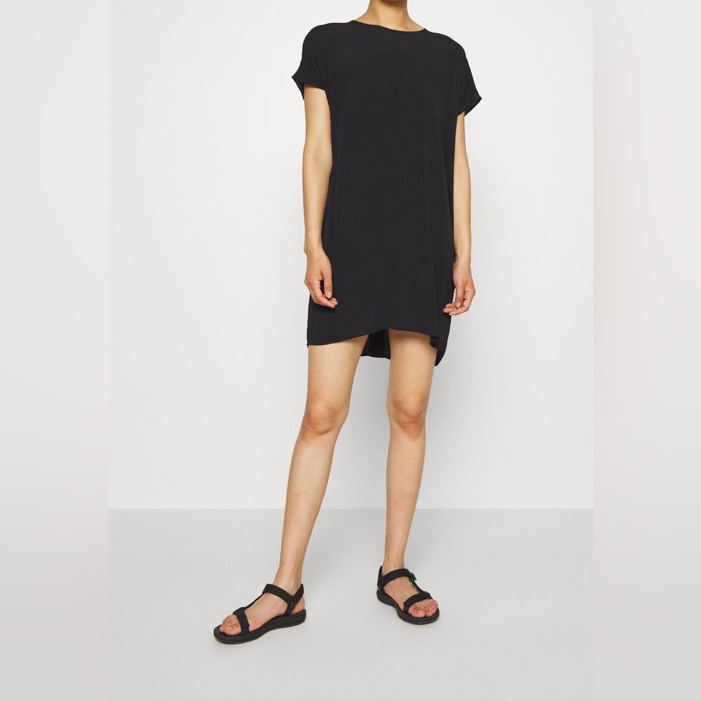 Madewell black Dress women’s button back size M - Picture 2 of 7
